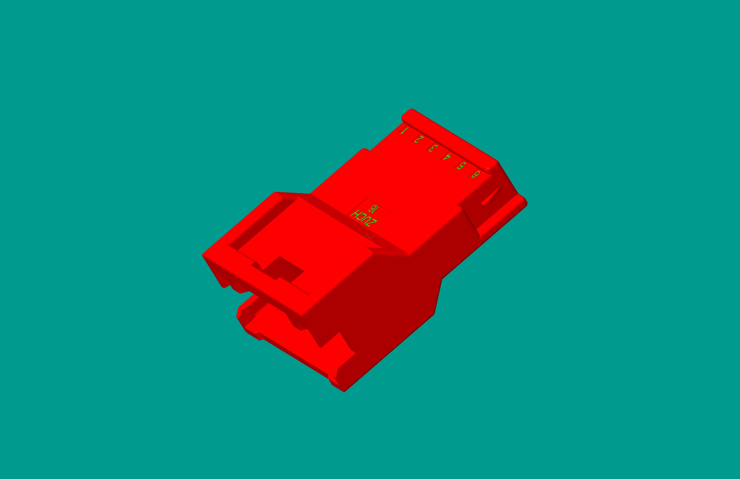 2.0間距，PNIRR-06VF插座/紅色/